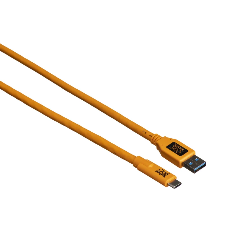 Tether Tools TetherPro USB Type-C Male to USB 3.0 Type-A Male Cable - 15', Orange