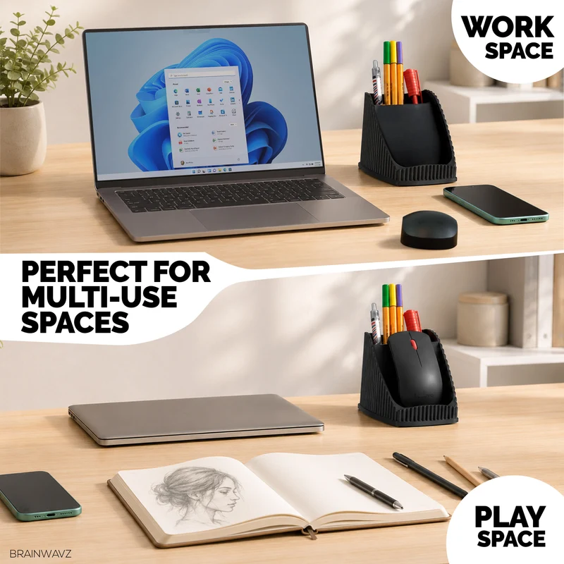 Support de souris pour PC de bureau avec porte-stylo fixe, pour souris de jeu et de bureau de Logitech, Razer, Corsair et plus