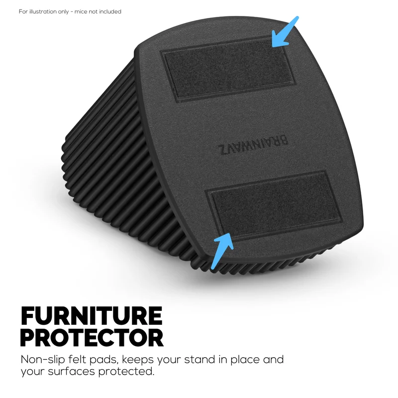 Support de souris pour PC de bureau avec porte-stylo fixe, pour souris de jeu et de bureau de Logitech, Razer, Corsair et plus