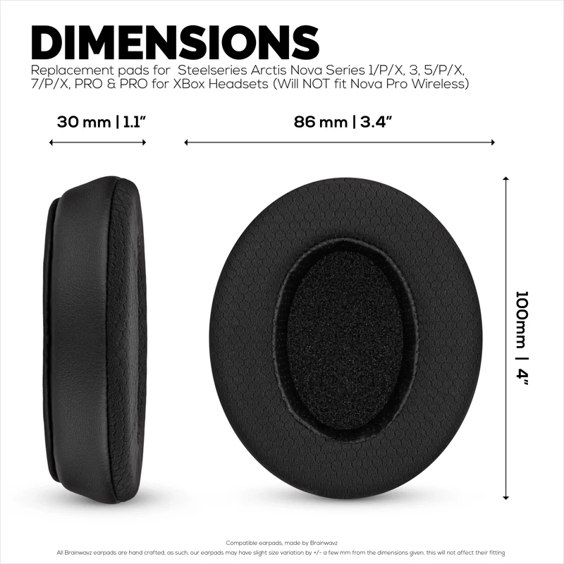 Coussinets d'oreille de remplacement hybrides pour casque Steelseries Arctis Nova Series 1/P/X 3 5/P/X 7/P/X PRO et PRO pour Xbox : gel souple, tissu respirant avec cuir PU et mousse à mémoire de forme.