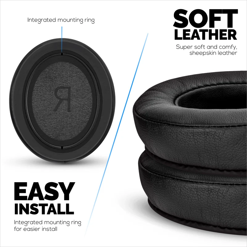 Coussinets de rechange pour casque Sennheiser Momentum 3 - Cuir véritable souple et mousse à mémoire de forme pour un confort optimal