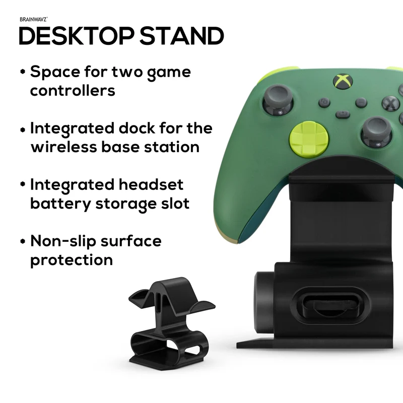 Support double pour manettes et station de base sans fil - Compatible avec les casques SteelSeries Arctis Nova Pro Wireless, Nova Pro Omni et Nova Elite - Permet de ranger 2 manettes et une batterie de rechange