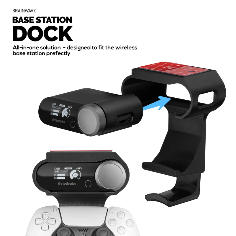 Support de fixation sous le casque et la manette de jeu pour SteelSeries Arctis Nova Pro Wireless, Nova Elite et Pro Omni + station de base