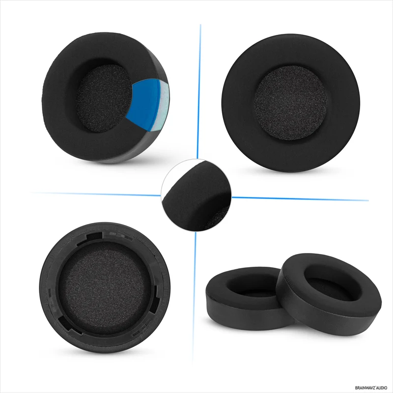 Coussinets d'oreille de rechange hybrides pour casque filaire Corsair Virtuoso PRO, en gel souple, tissu respirant avec cuir PU et mousse à mémoire de forme