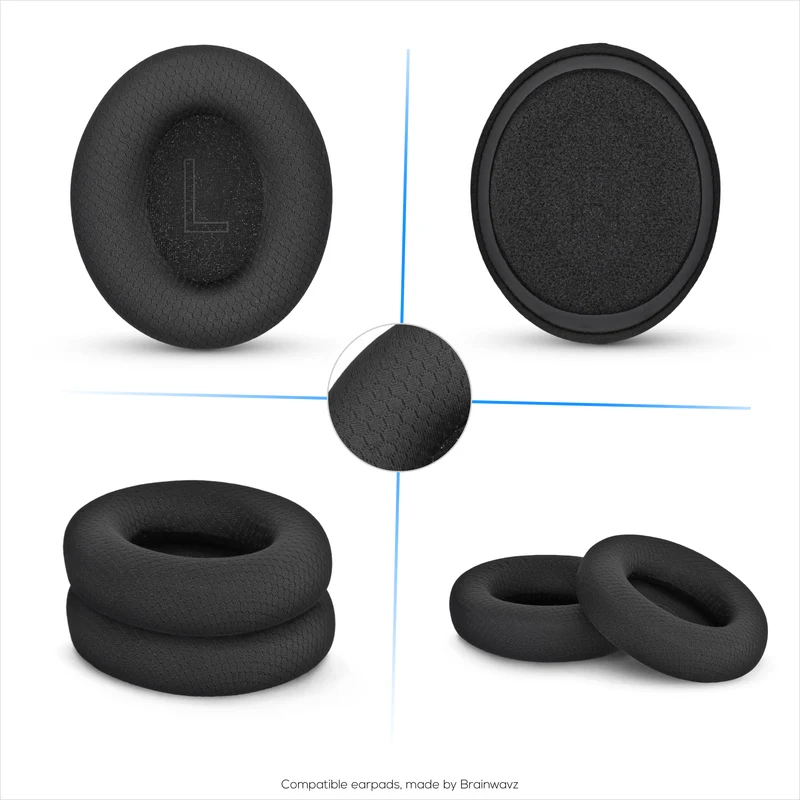 Coussinets en tissu maillé pour casques Razer Kraken V4/V4 Pro V4 X V3/V3 Pro V3 X Kitty V3 Pro Kitty V3 X – Tissu en maille respirant et mousse à mémoire de forme de haute qualité