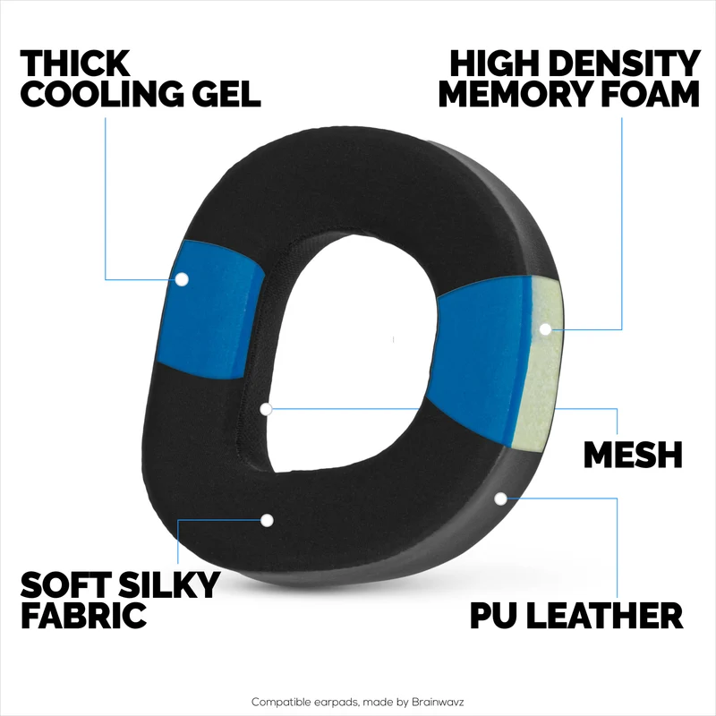 Coussinets d'oreille de rechange hybrides pour casque Turtle Beach Stealth 700 Gen 3, en gel souple, tissu respirant avec similicuir et mousse à mémoire de forme
