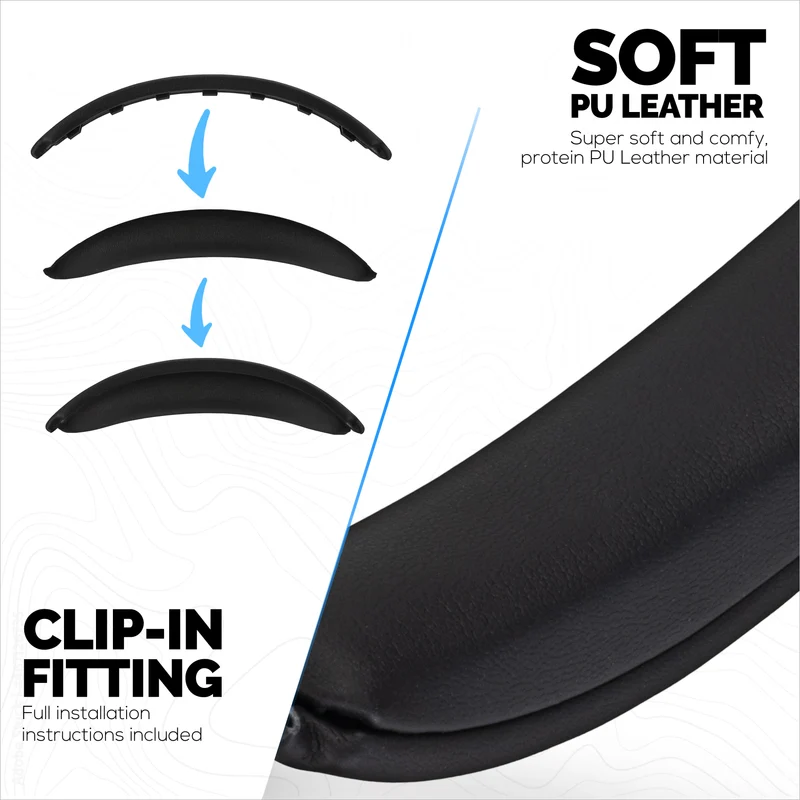 Arceau de rechange en cuir PU pour casques sans fil Bose QuietComfort QC45, QCSC et QC - Coussinet supérieur pour casque - Confort et maintien retrouvés