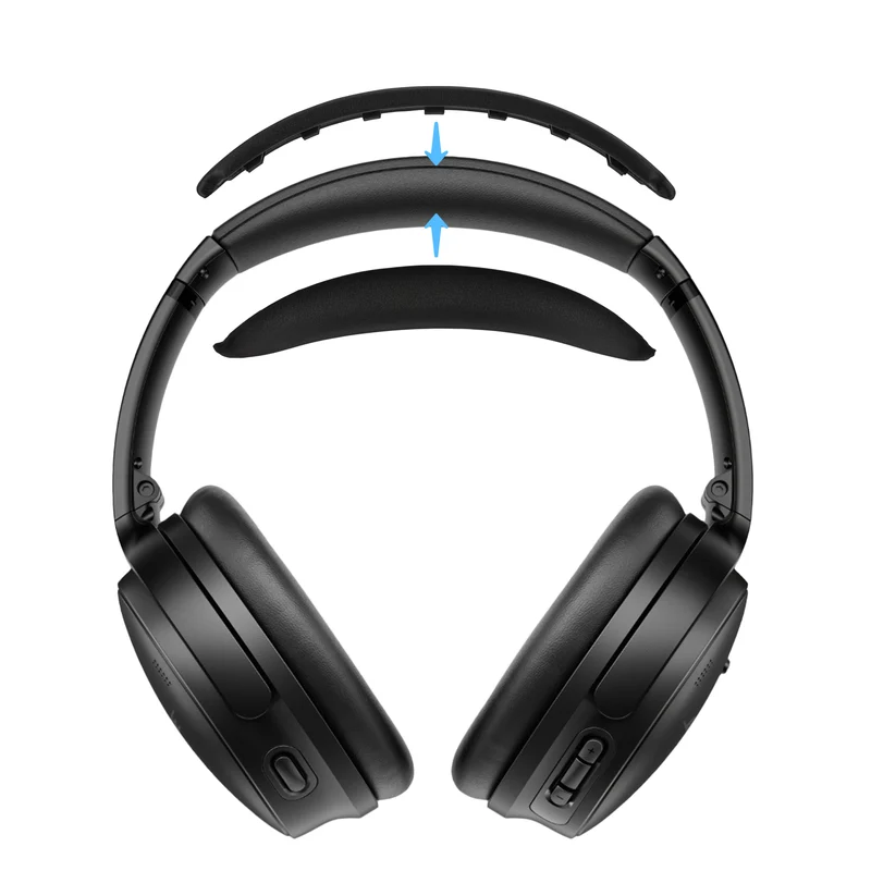 Arceau de rechange en cuir PU pour casques sans fil Bose QuietComfort QC45, QCSC et QC - Coussinet supérieur pour casque - Confort et maintien retrouvés