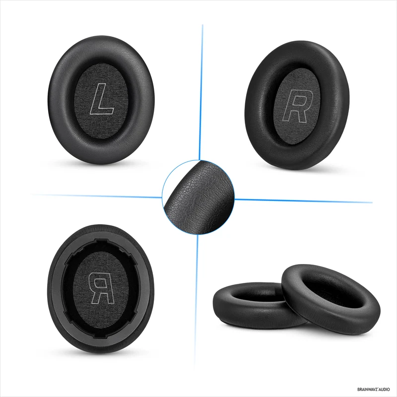 Coussinets de rechange pour casque sans fil supra-auriculaire HyperX Cloud Mix 2. Cuir PU protéiné de haute qualité et mousse souple pour un confort et une durabilité accrus.