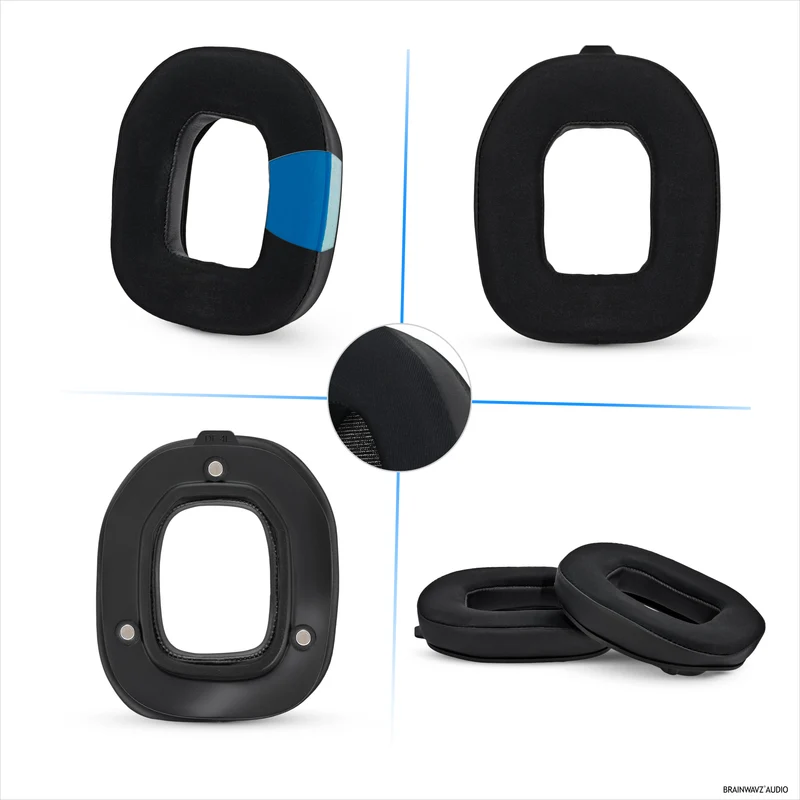 Coussinets d'oreille hybrides pour casques Logitech Astro A50 GEN4, A50 GEN5 et A50X. Coussinets gaming en gel rafraîchissant avec tissu ultra-doux et mousse à mémoire de forme épaisse.