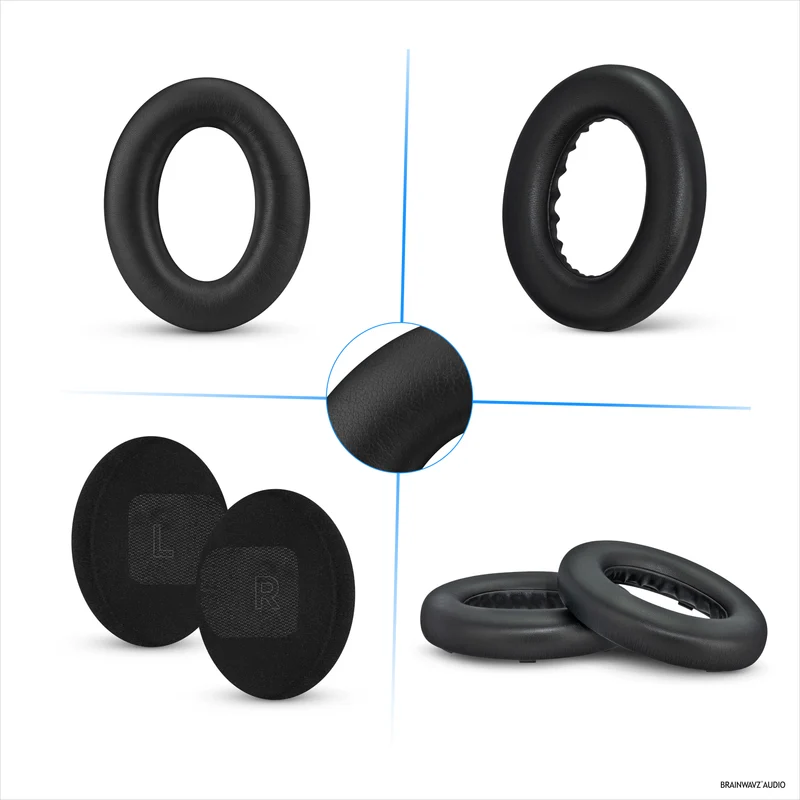 Coussinets de rechange pour casques sans fil BOSE QC Ultra Gen 1 et Gen 2. Cuir PU protéiné de haute qualité et mousse souple pour un confort et une durabilité accrus.