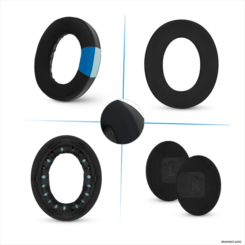 Coussinets d'oreille hybrides pour casques sans fil BOSE QC Ultra Gen 1 et Gen 2. Coussinets gaming en gel rafraîchissant avec tissu ultra-doux et mousse à mémoire de forme épaisse.