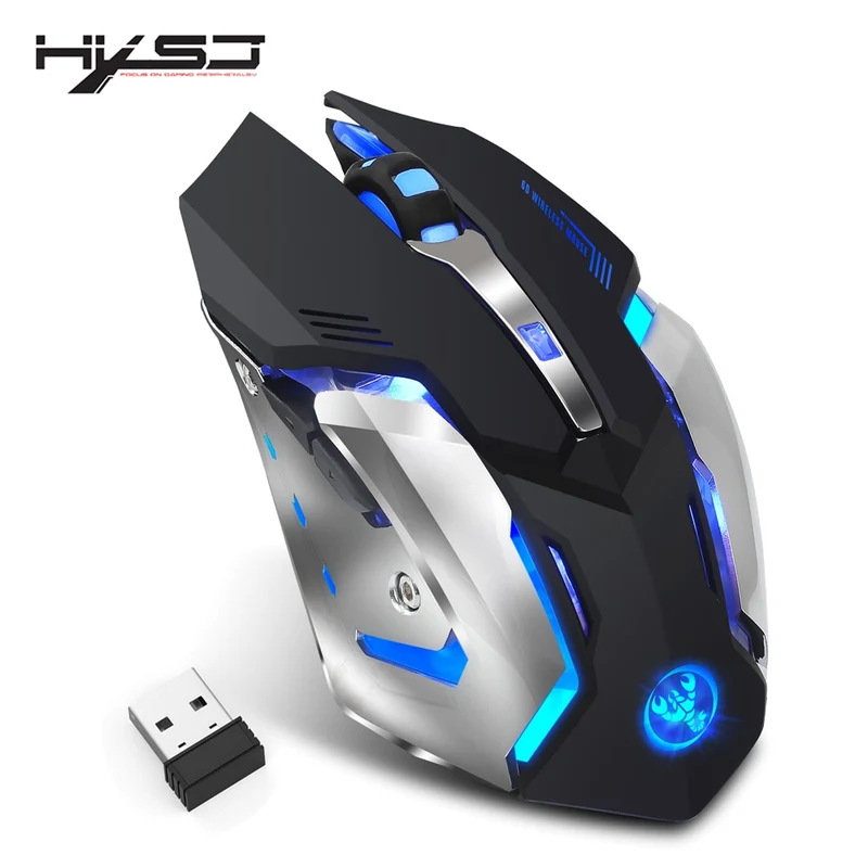 HXSJ M10 Wireless Gaming Mouse 2400DPI 7 Color