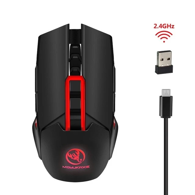 HXSJ M10 Wireless Gaming Mouse 2400DPI 7 Color