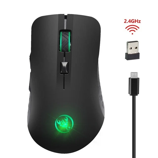HXSJ M10 Wireless Gaming Mouse 2400DPI 7 Color