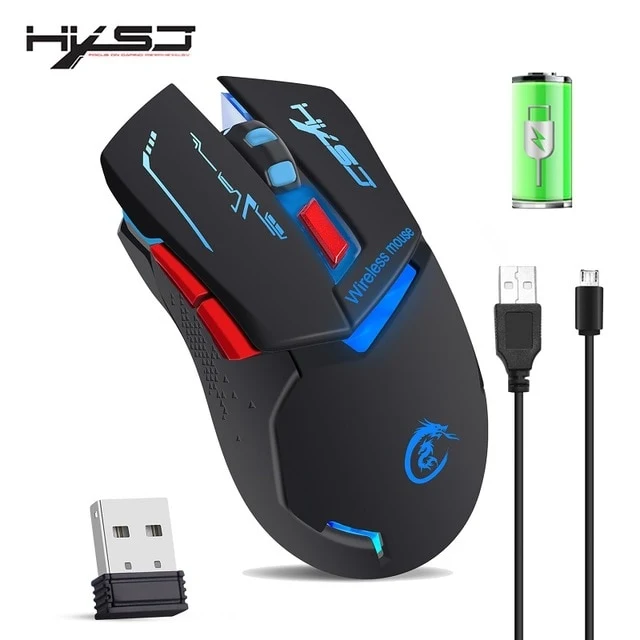 HXSJ M10 Wireless Gaming Mouse 2400DPI 7 Color