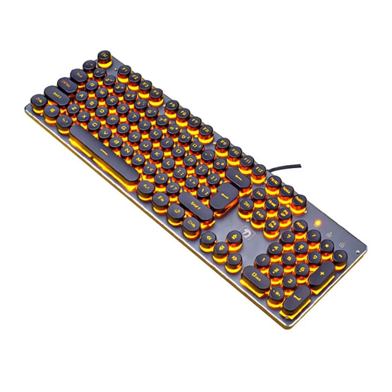 Backlit Round Push-Button Gaming Keyboard