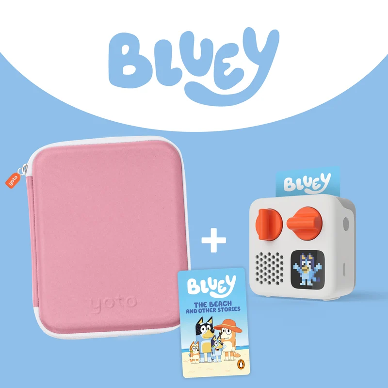 Yoto Mini + Bluey Card Case Bundle