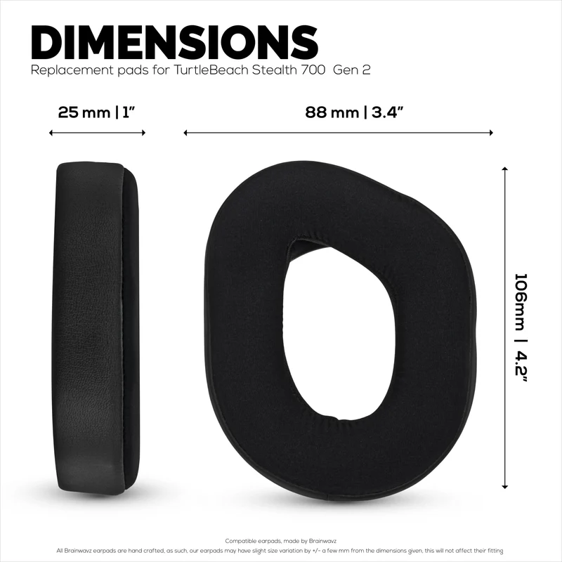 Coussinets d'oreille hybrides pour casques sans fil Turtle Beach Stealth 700 Gen 2 et Stealth 700 Gen 2 MAX. Coussinets gaming en gel rafraîchissant, tissu ultra-doux et mousse à mémoire de forme épaisse.