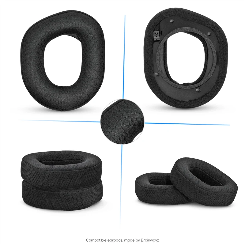 Coussinets d'oreille en tissu mesh pour casques sans fil TurtleBeach Stealth 700 Gen 2 et Stealth 700 Gen 2 MAX, tissu mesh respirant et mousse à mémoire de forme haute densité.