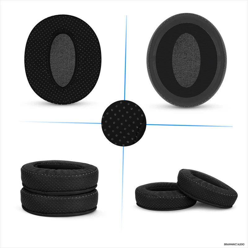 Coussinets d'oreille perforés de rechange pour casques Sennheiser HD4.50BT, HD4.50BTNC, HD450BT, HD4.50SE, HD4.40BT, HD4.30G, HD4.20S, HD458BT, HD450, HD400S et HD 350BT - Cuir PU et mousse à mémoire de forme