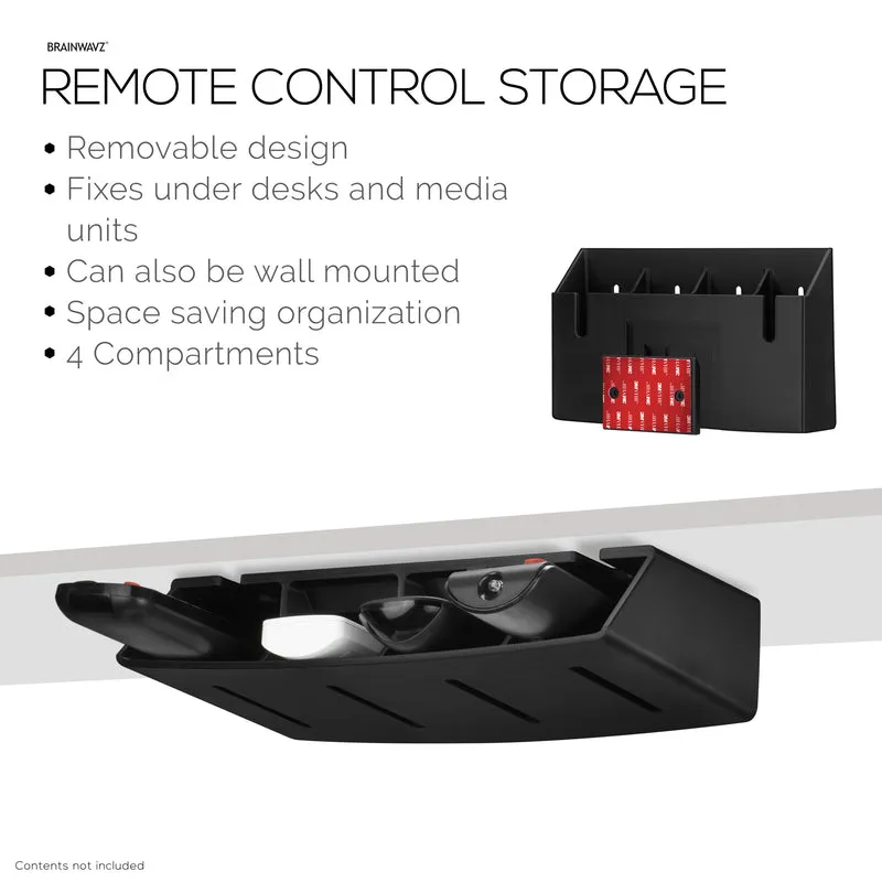 Support de télécommande universel – Support mural amovible et sous le bureau pour téléviseur, DVD, streaming, télécommandes de climatisation et plus encore – Organisateur peu encombrant
