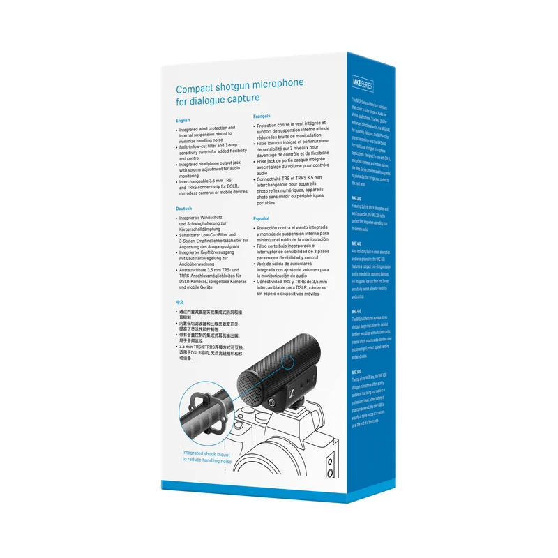 Sennheiser MKE 400 Camera-Mount Shotgun Microphone (2nd Generation)