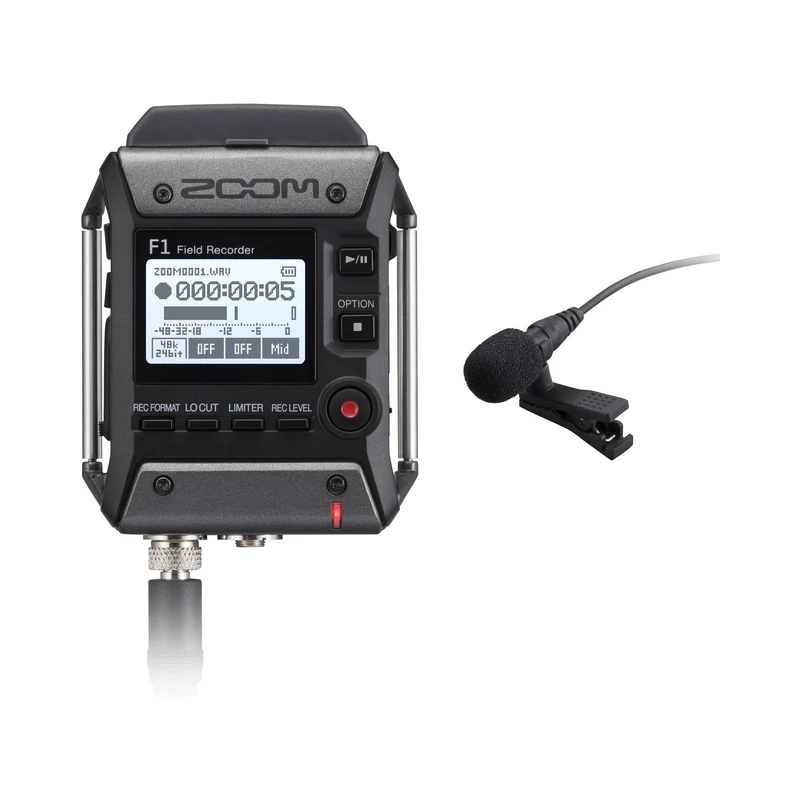 Zoom F1-LP 2-Input / 2-Track Portable Field Recorder with Lavalier Microphone