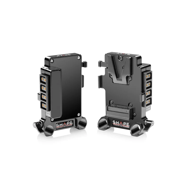 SHAPE Multi D-Tap V-Mount Battery Plate with 15mm LWS Rod Mount