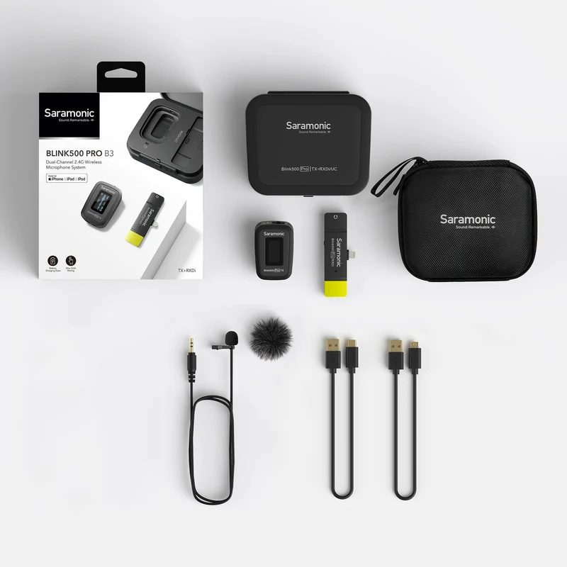 Saramonic Blink 500 Pro B3 Digital Wireless Omni Lavalier Microphone System for Lightning iOS Devices (2.4 GHz)