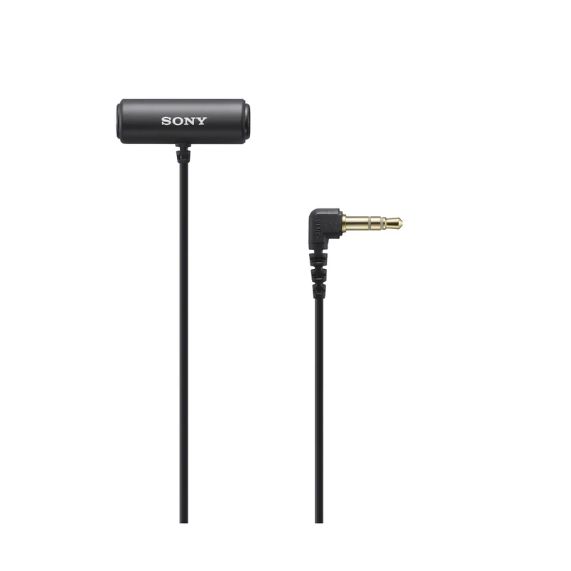 Sony ECM-LV1 Compact Stereo Lavalier Microphone with 3.5mm TRS Connector
