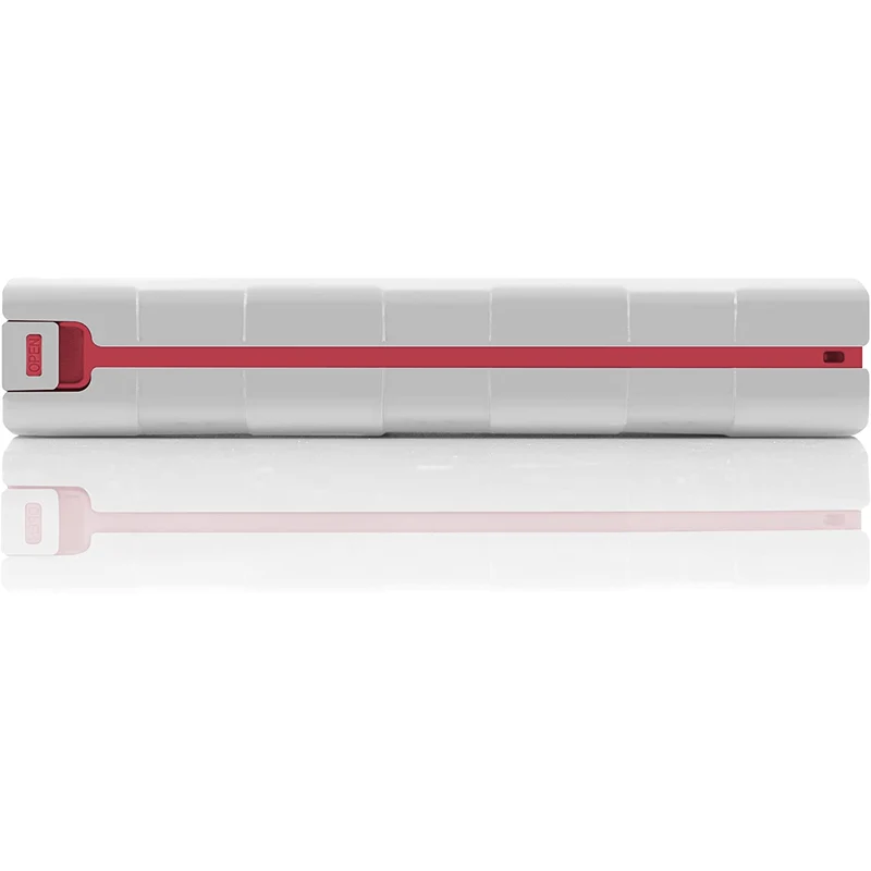 Braven BRV-Bank-6000 mAh Smart, Ultra-Rugged Portable Backup Battery-Gray/red