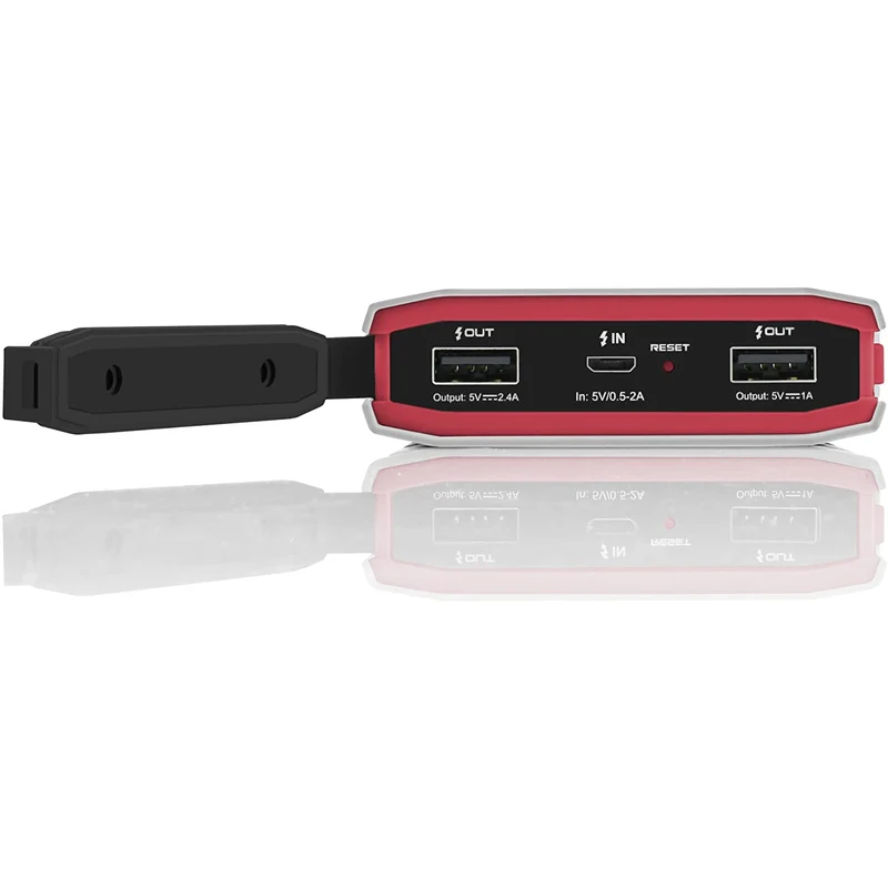 Braven BRV-Bank-6000 mAh Smart, Ultra-Rugged Portable Backup Battery-Gray/red