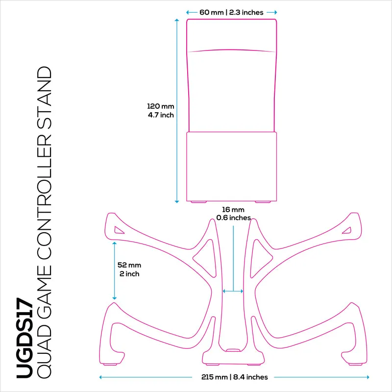 Support de manette de jeu de bureau - Peut contenir 4 manettes, support de manette de jeu pour PS5, Xbox, PlayStation, Nintendo, Legacy, Retro et plus