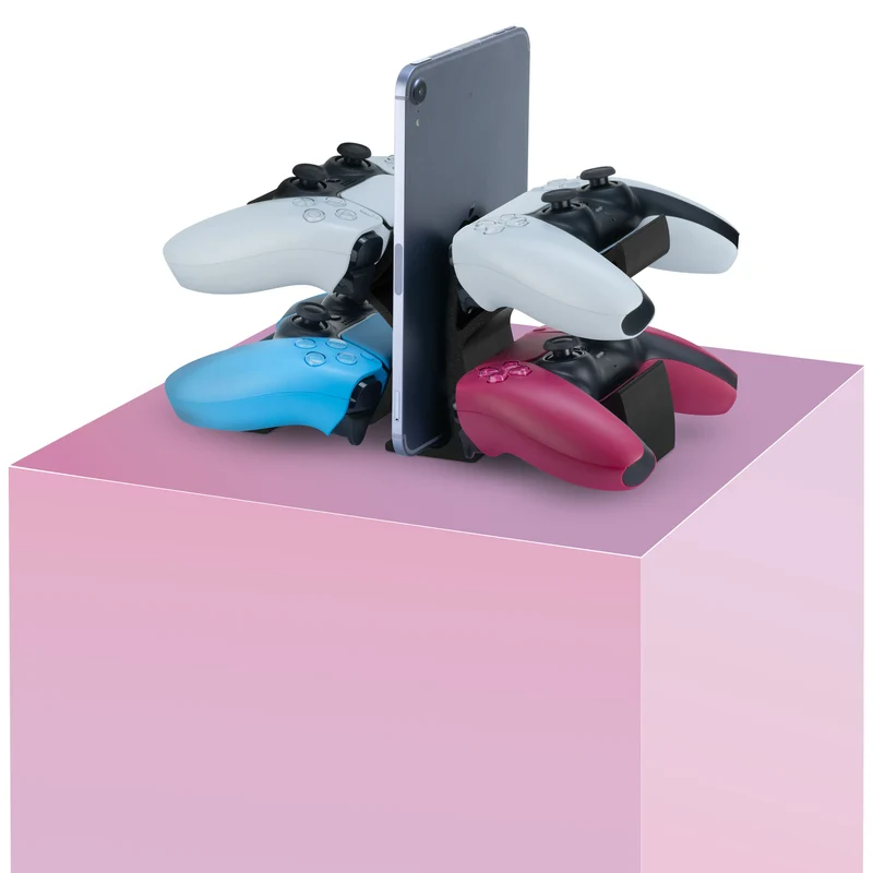 Support de manette de jeu de bureau - Peut contenir 4 manettes, support de manette de jeu pour PS5, Xbox, PlayStation, Nintendo, Legacy, Retro et plus