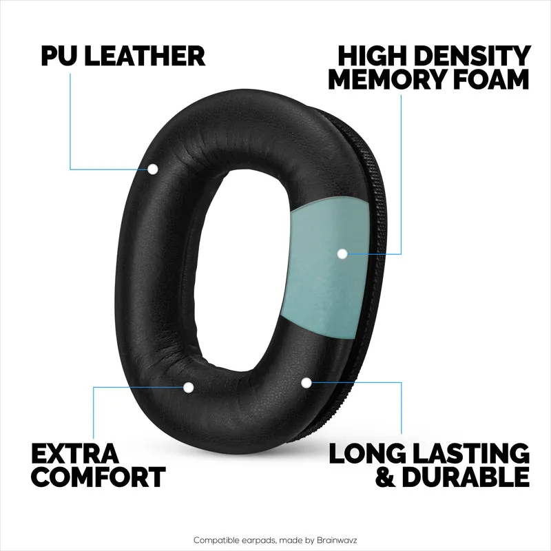 Coussinets d'oreille de remplacement pour casque Marshall Monitor 2, cuir PU, mousse à mémoire de forme pour plus de confort, coussinets d'oreille améliorés, durables et durables