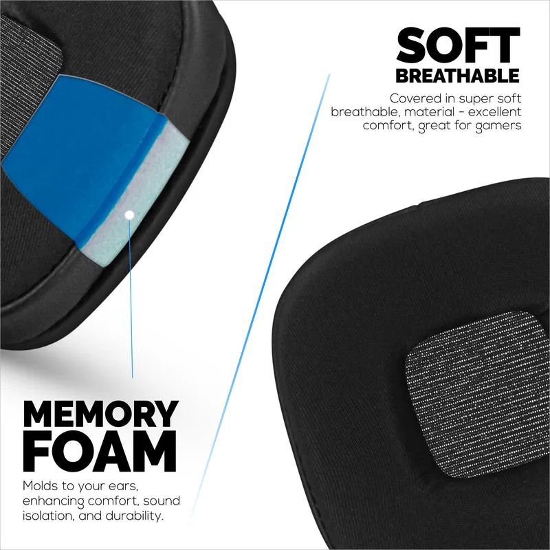 Coussinets d'oreille hybrides pour casque Marshall Major 4, gel froid, cuir PU et mousse à mémoire de forme plus épaisse pour un confort supplémentaire