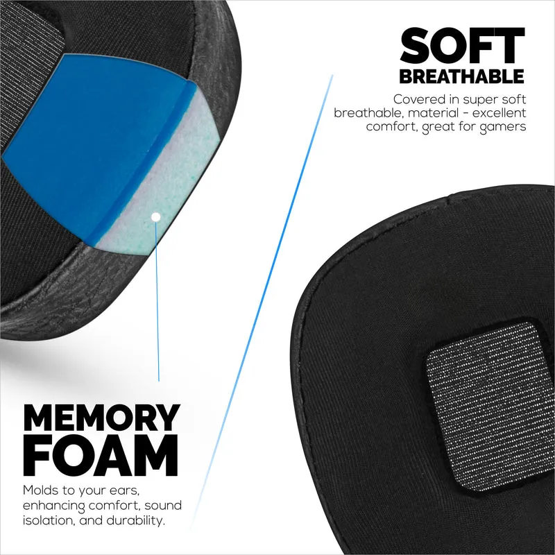 Coussinets d'oreille hybrides pour casque Marshall Major 3, gel froid, cuir PU et mousse à mémoire de forme plus épaisse pour un confort supplémentaire