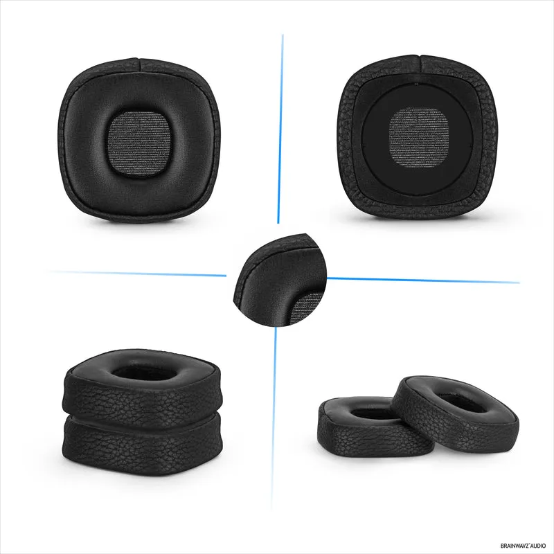 Coussinets d'oreille de remplacement pour casque Marshall Major 3, cuir PU, mousse à mémoire de forme pour plus de confort, coussinets d'oreille améliorés, durables et durables
