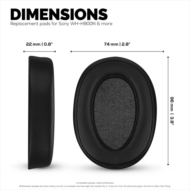 Coussinets de rechange pour écouteurs Sony WH-H900N et MDR-100ABN, cuir PU, mousse à mémoire de forme