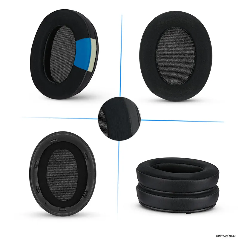 Coussinets d'oreille hybrides pour casque Sony WH-XB910N, gel froid, tissu ultra doux, cuir PU et mousse à mémoire de forme plus épaisse