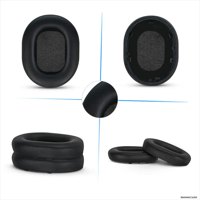 Coussinets d'oreille en peau de mouton pour casque Sony WH-1000XM5, cuir véritable souple, mousse à mémoire de forme, confort supplémentaire, coussinets d'oreille durables et durables