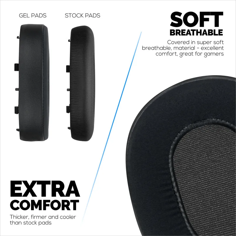 Coussinets d'oreille en gel hybride pour casque Sony WH-1000XM5, gel frais, tissu ultra doux, cuir PU et mousse à mémoire de forme plus épaisse