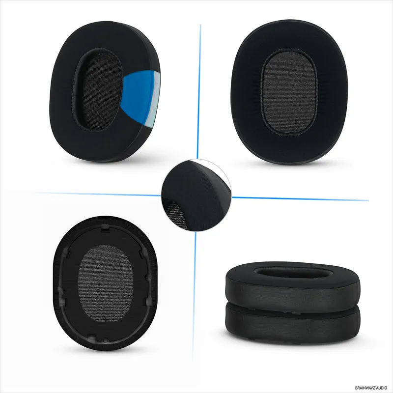Coussinets d'oreille en gel hybride pour casque Sony WH-1000XM5, gel frais, tissu ultra doux, cuir PU et mousse à mémoire de forme plus épaisse