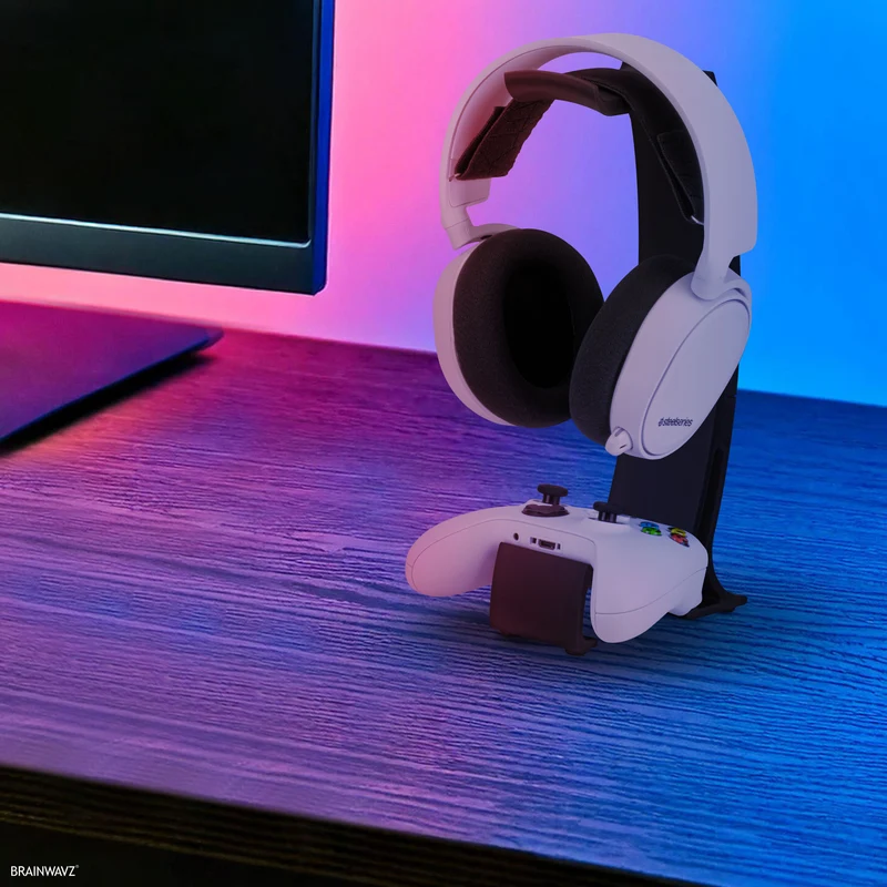 Support pour casque et manette de jeu – Support élégant pour casque et manette de jeu pour Xbox, PlayStation, Nintendo, Legacy, Retro et plus