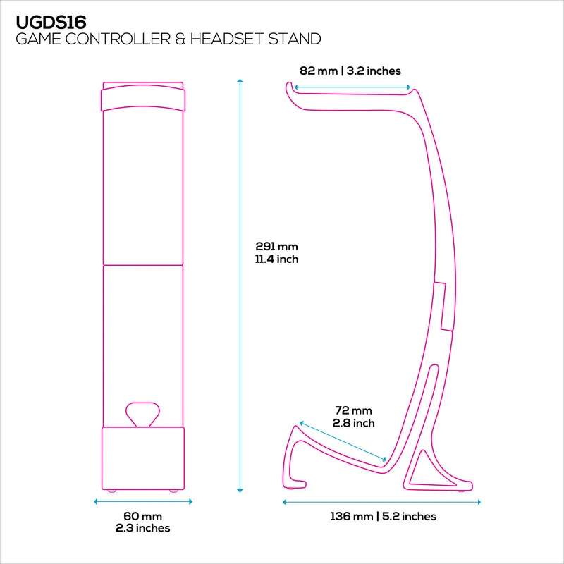 Support pour casque et manette de jeu – Support élégant pour casque et manette de jeu pour Xbox, PlayStation, Nintendo, Legacy, Retro et plus