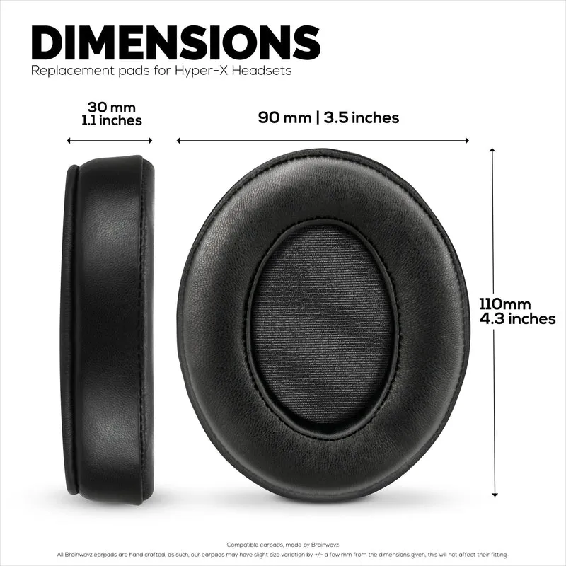 Coussinets d'oreille en gel en peau de mouton pour casques HyperX Cloud 1, 2 Wireless, Core, Flight S, Alpha S et plus, cuir souple, gel rafraîchissant, confort supplémentaire, durable et longue durée de vie