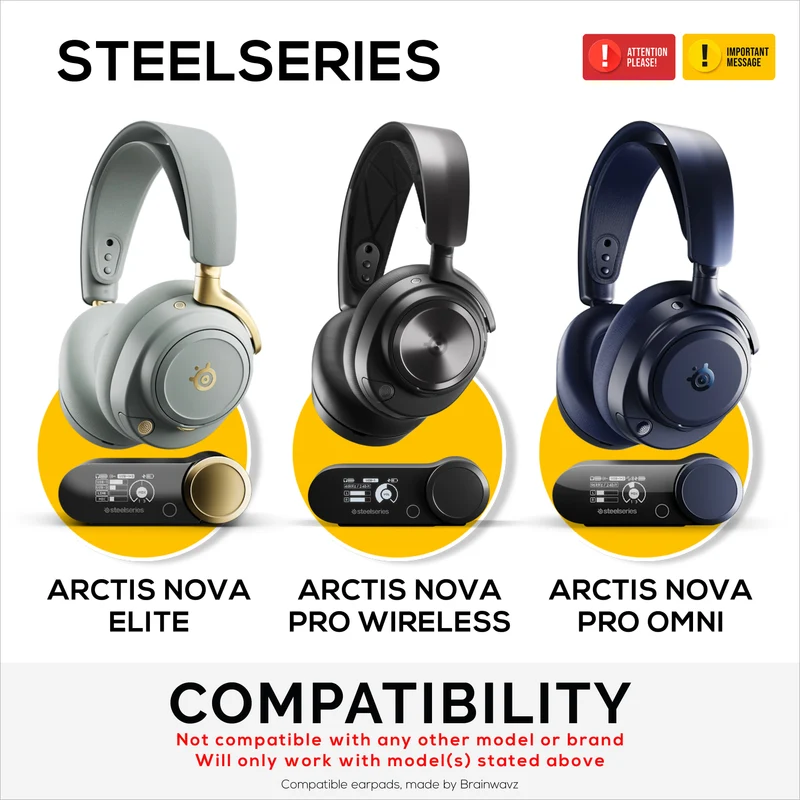 Support pour casque conçu pour les casques Steelseries Arctis Nova Pro Wireless, Nova Pro Omni et Nova Elite, avec station d'accueil pour la station de base sans fil.