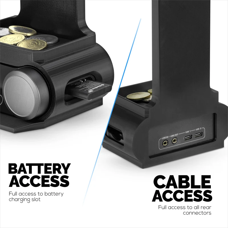 Support pour casque conçu pour les casques Steelseries Arctis Nova Pro Wireless, Nova Pro Omni et Nova Elite, avec station d'accueil pour la station de base sans fil.