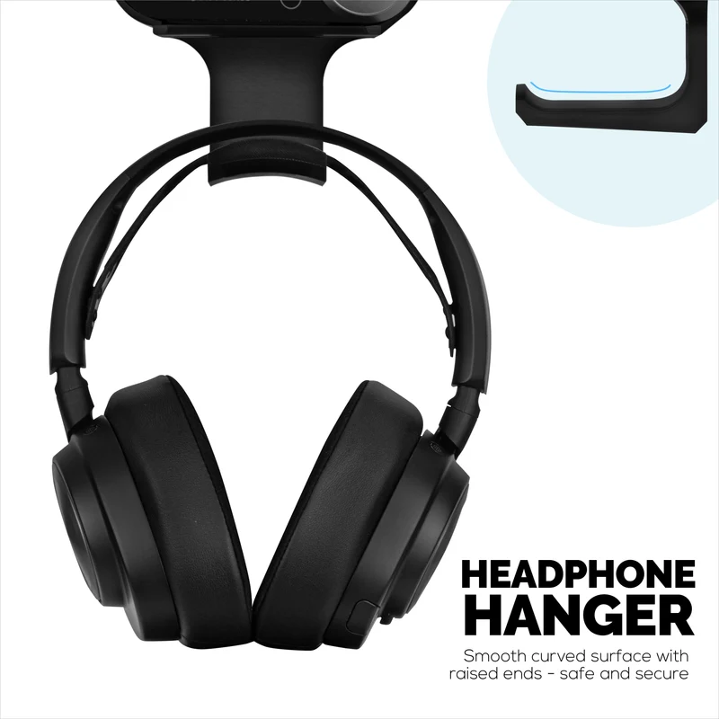Support de casque audio sous bureau pour casques Steelseries Arctis Nova Pro Wireless, Nova Pro Omni et Nova Elite avec station d'accueil pour la base sans fil